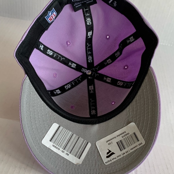 Minnesota Vikings New Era Fitted Cap Size 7 3/8 Lavender Brights Edition NWT - Picture 3 of 5